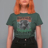 Buffalo Soldiers T Shirt For Women Retro African American Black History - Wonder Print Shop