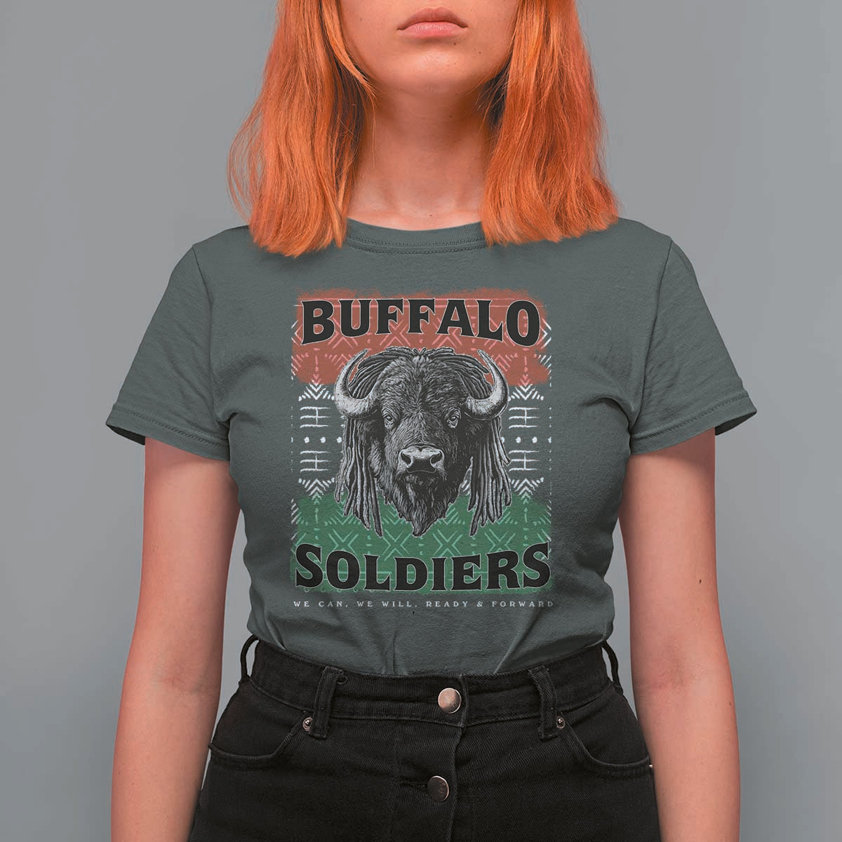 Buffalo Soldiers T Shirt For Women Retro African American Black History - Wonder Print Shop