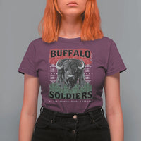 Buffalo Soldiers T Shirt For Women Retro African American Black History - Wonder Print Shop