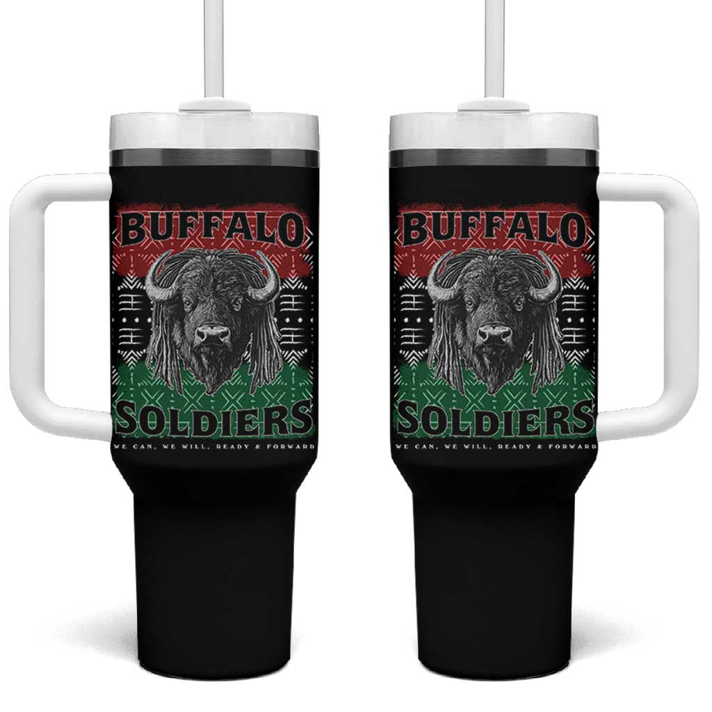 Buffalo Soldiers Tumbler With Handle Retro African American Black History - Wonder Print Shop