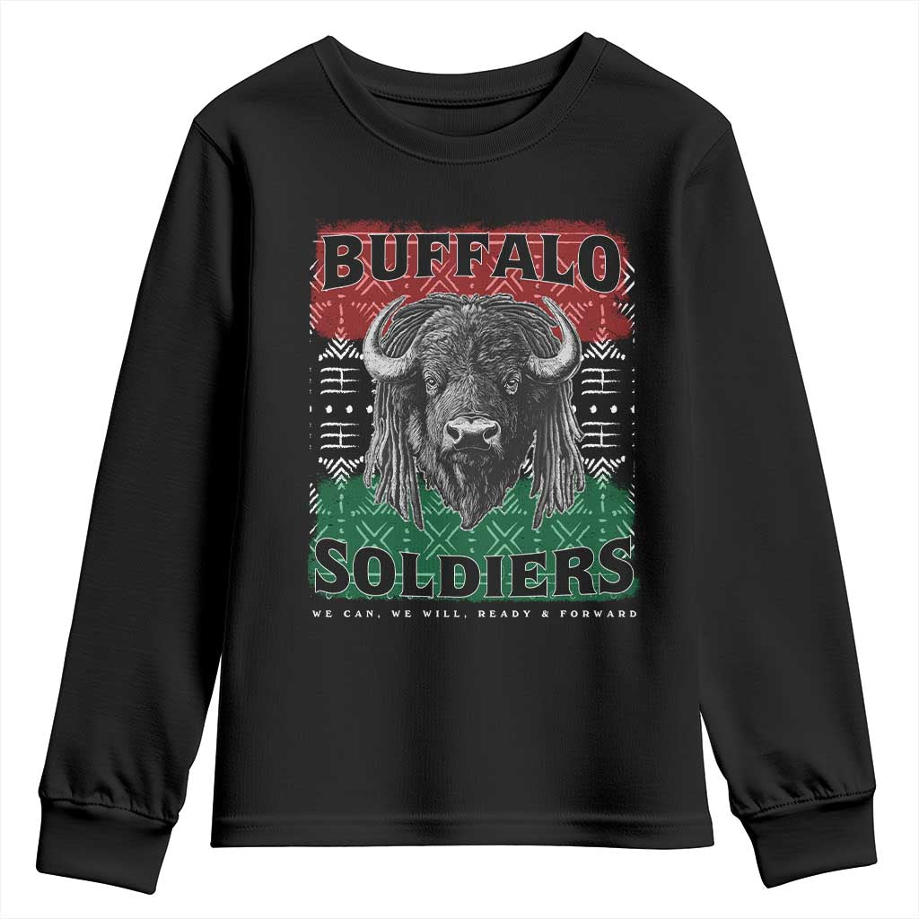 Buffalo Soldiers Youth Sweatshirt Retro African American Black History - Wonder Print Shop