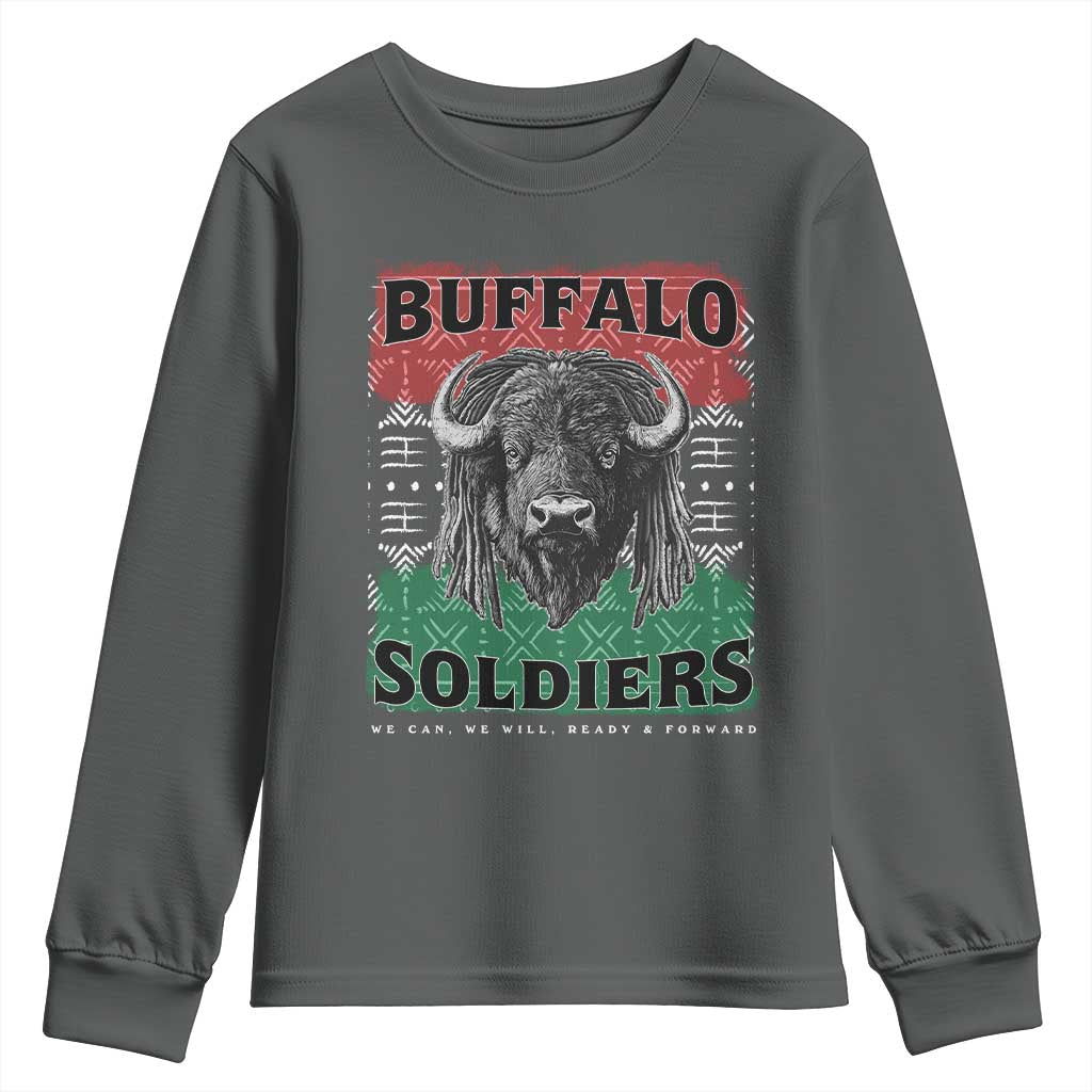 Buffalo Soldiers Youth Sweatshirt Retro African American Black History - Wonder Print Shop