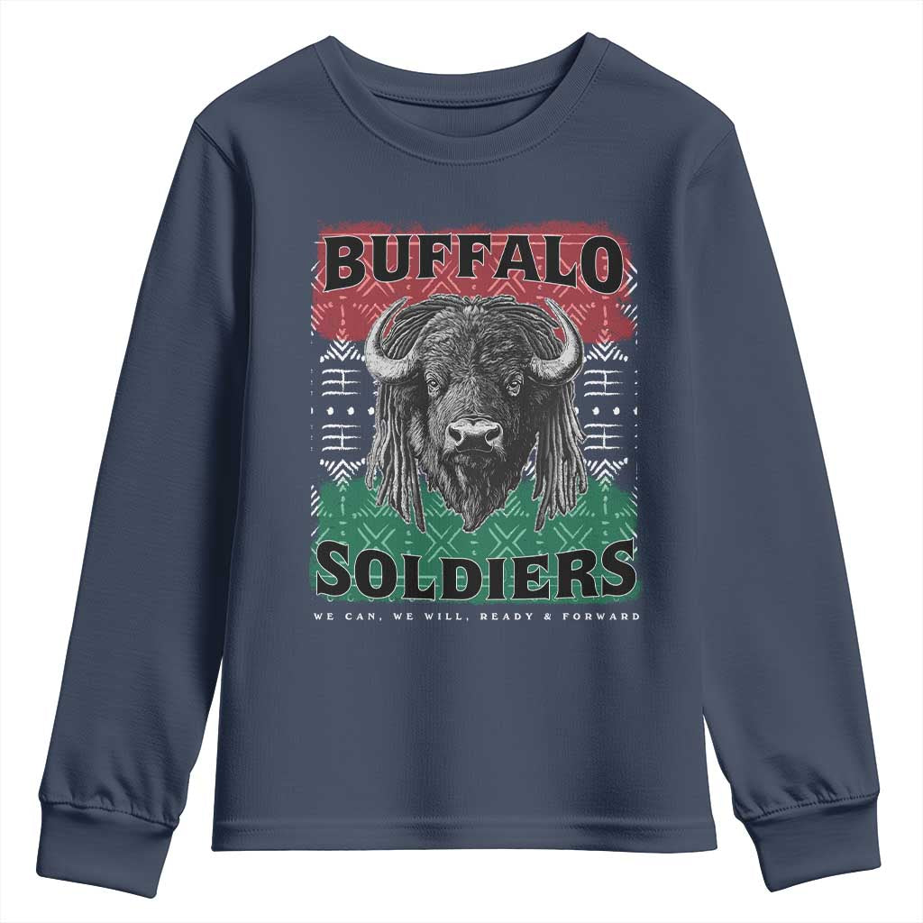 Buffalo Soldiers Youth Sweatshirt Retro African American Black History - Wonder Print Shop