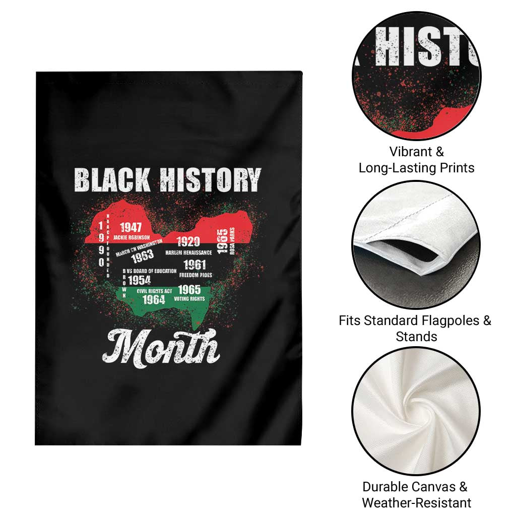Black History Leaders Garden Flag African American Milestones Map Civil Right - Wonder Print Shop