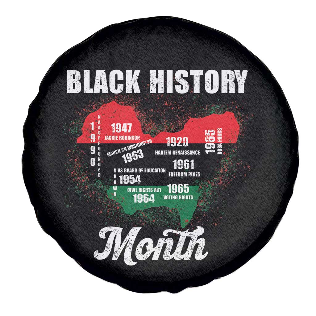 Black History Leaders Spare Tire Cover African American Milestones Map Civil Right - Wonder Print Shop