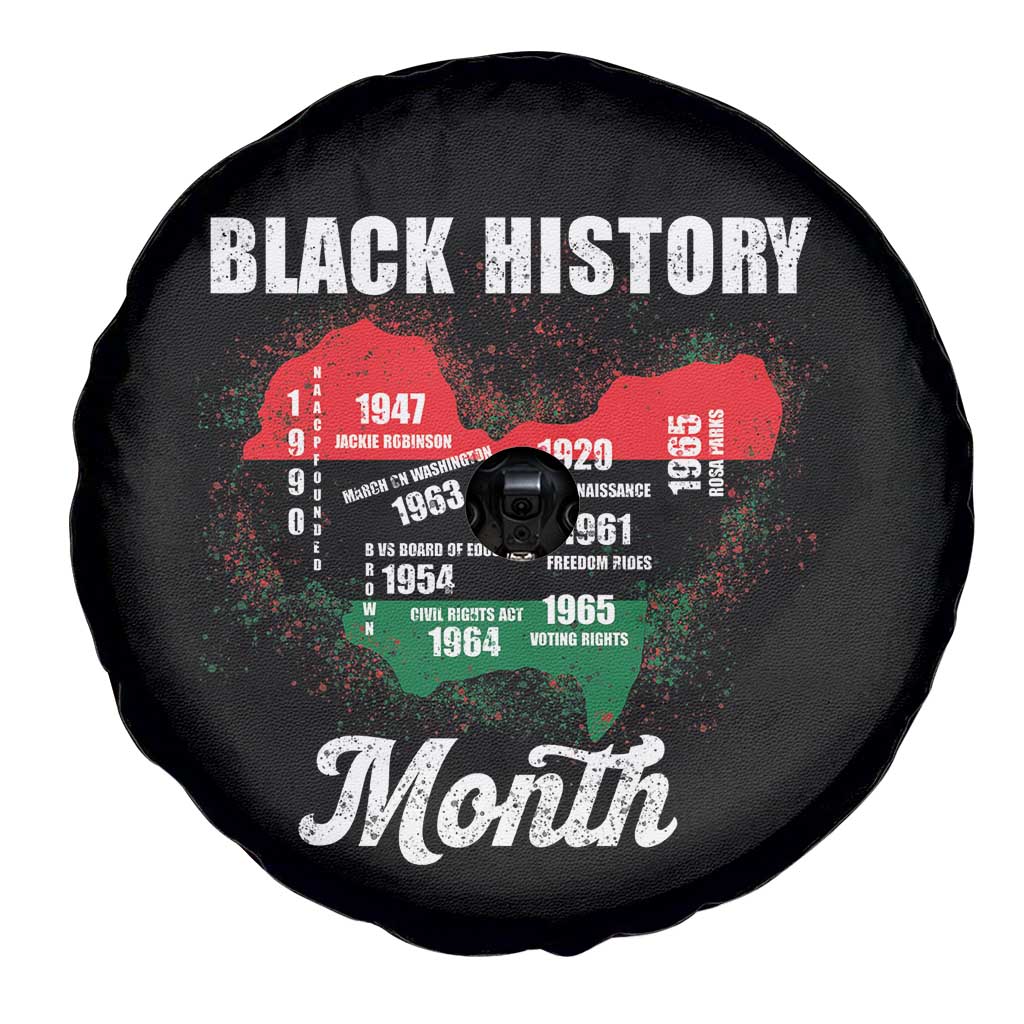 Black History Leaders Spare Tire Cover African American Milestones Map Civil Right - Wonder Print Shop
