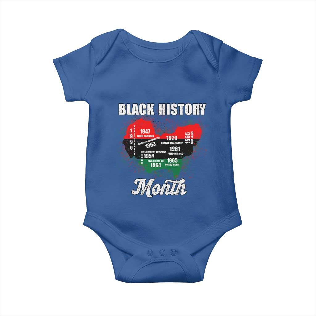 Black History Leaders Baby Onesie African American Milestones Map Civil Right - Wonder Print Shop
