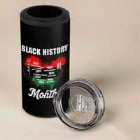 Black History Leaders 4 in 1 Can Cooler Tumbler African American Milestones Map Civil Right - Wonder Print Shop