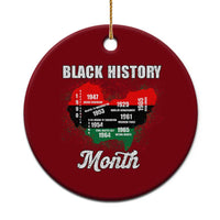 Black History Leaders Ceramic Ornament African American Milestones Map Civil Right - Wonder Print Shop