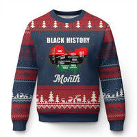 Black History Leaders Ugly Christmas Sweater African American Milestones Map Civil Right - Wonder Print Shop