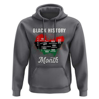 Black History Leaders Hoodie African American Milestones Map Civil Right - Wonder Print Shop