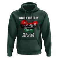 Black History Leaders Hoodie African American Milestones Map Civil Right - Wonder Print Shop