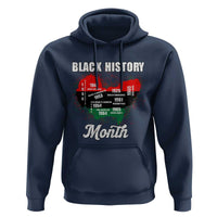 Black History Leaders Hoodie African American Milestones Map Civil Right - Wonder Print Shop