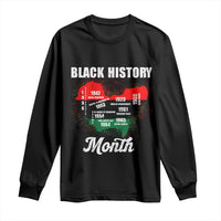 Black History Leaders Long Sleeve Shirt African American Milestones Map Civil Right - Wonder Print Shop