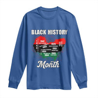 Black History Leaders Long Sleeve Shirt African American Milestones Map Civil Right - Wonder Print Shop