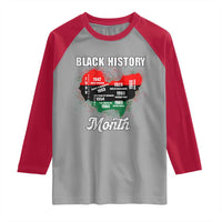 Black History Leaders Raglan Shirt African American Milestones Map Civil Right - Wonder Print Shop