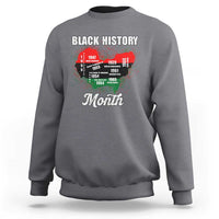 Black History Leaders Sweatshirt African American Milestones Map Civil Right - Wonder Print Shop