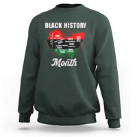 Black History Leaders Sweatshirt African American Milestones Map Civil Right - Wonder Print Shop