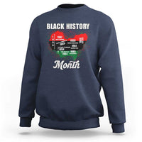 Black History Leaders Sweatshirt African American Milestones Map Civil Right - Wonder Print Shop