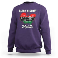 Black History Leaders Sweatshirt African American Milestones Map Civil Right - Wonder Print Shop