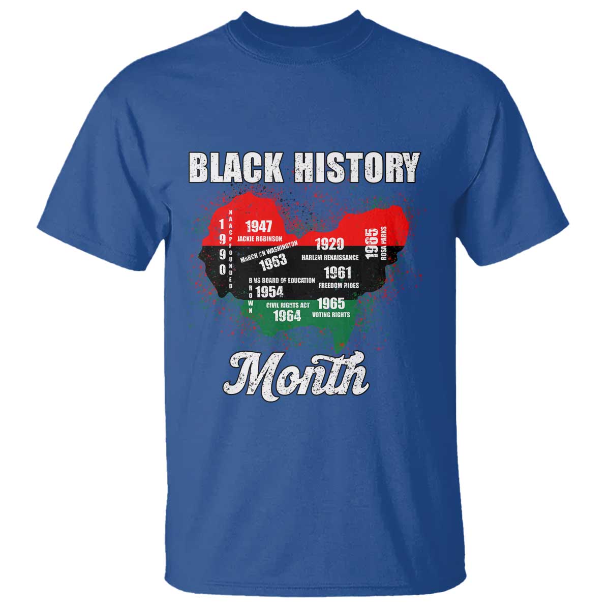 Black History Leaders T Shirt African American Milestones Map Civil Right - Wonder Print Shop