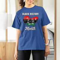 Black History Leaders T Shirt For Women African American Milestones Map Civil Right - Wonder Print Shop