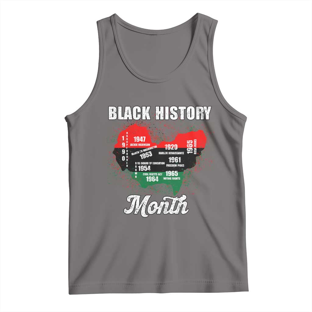 Black History Leaders Tank Top African American Milestones Map Civil Right - Wonder Print Shop