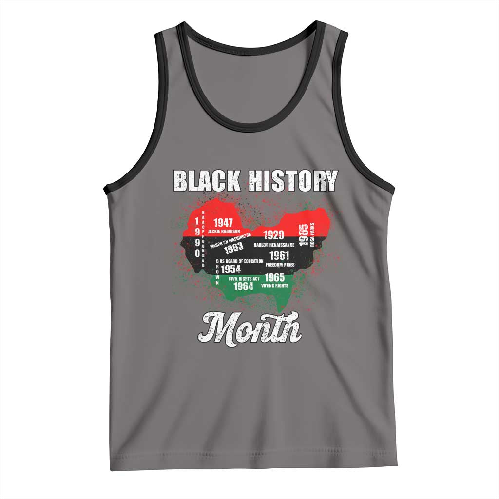 Black History Leaders Tank Top African American Milestones Map Civil Right - Wonder Print Shop