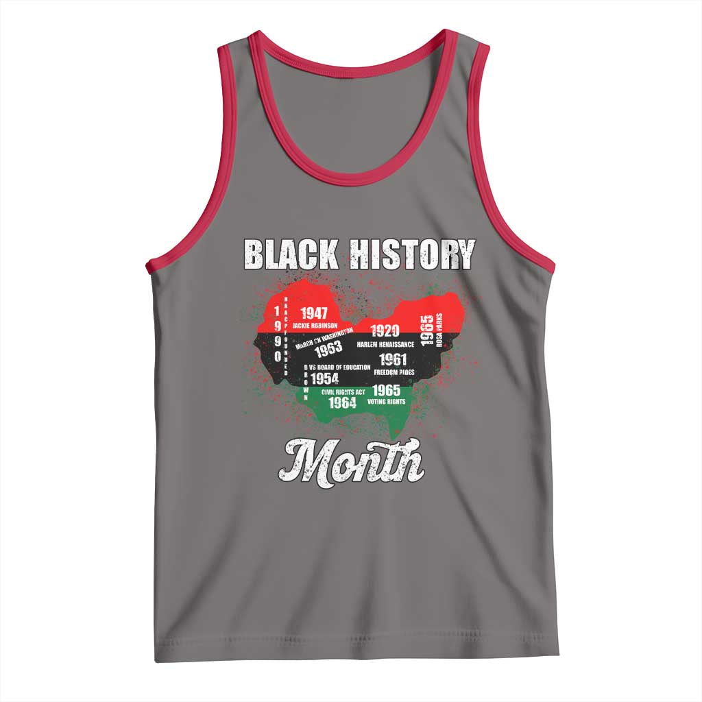 Black History Leaders Tank Top African American Milestones Map Civil Right - Wonder Print Shop