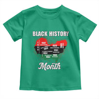 Black History Leaders Toddler T Shirt African American Milestones Map Civil Right - Wonder Print Shop