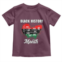 Black History Leaders Toddler T Shirt African American Milestones Map Civil Right - Wonder Print Shop