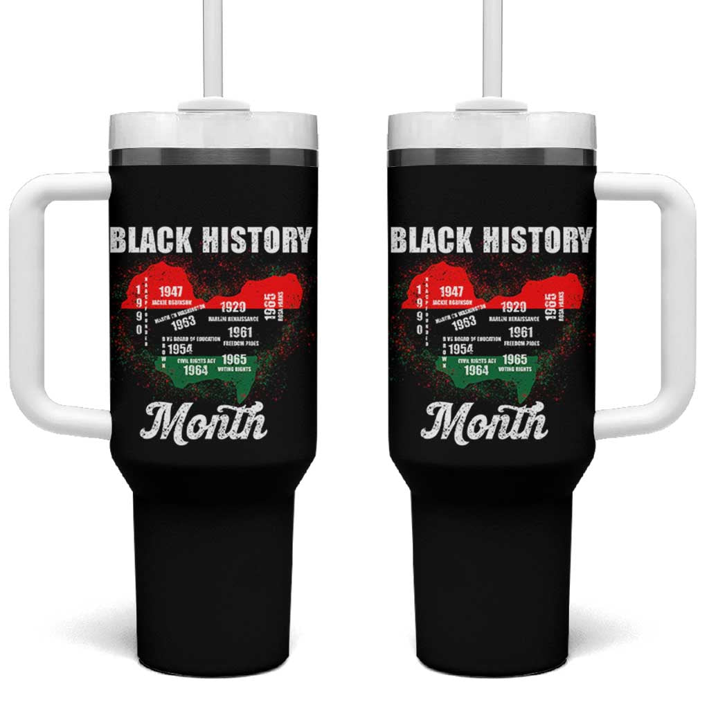 Black History Leaders Tumbler With Handle African American Milestones Map Civil Right - Wonder Print Shop