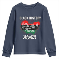Black History Leaders Youth Sweatshirt African American Milestones Map Civil Right - Wonder Print Shop