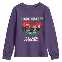Black History Leaders Youth Sweatshirt African American Milestones Map Civil Right - Wonder Print Shop