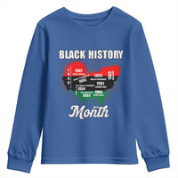 Black History Leaders Youth Sweatshirt African American Milestones Map Civil Right - Wonder Print Shop