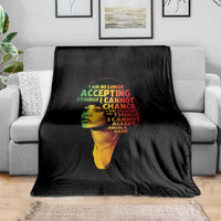 Angela Davis Inspirational Quote Throw Blanket Black History Month Afro Woman Activist - Wonder Print Shop