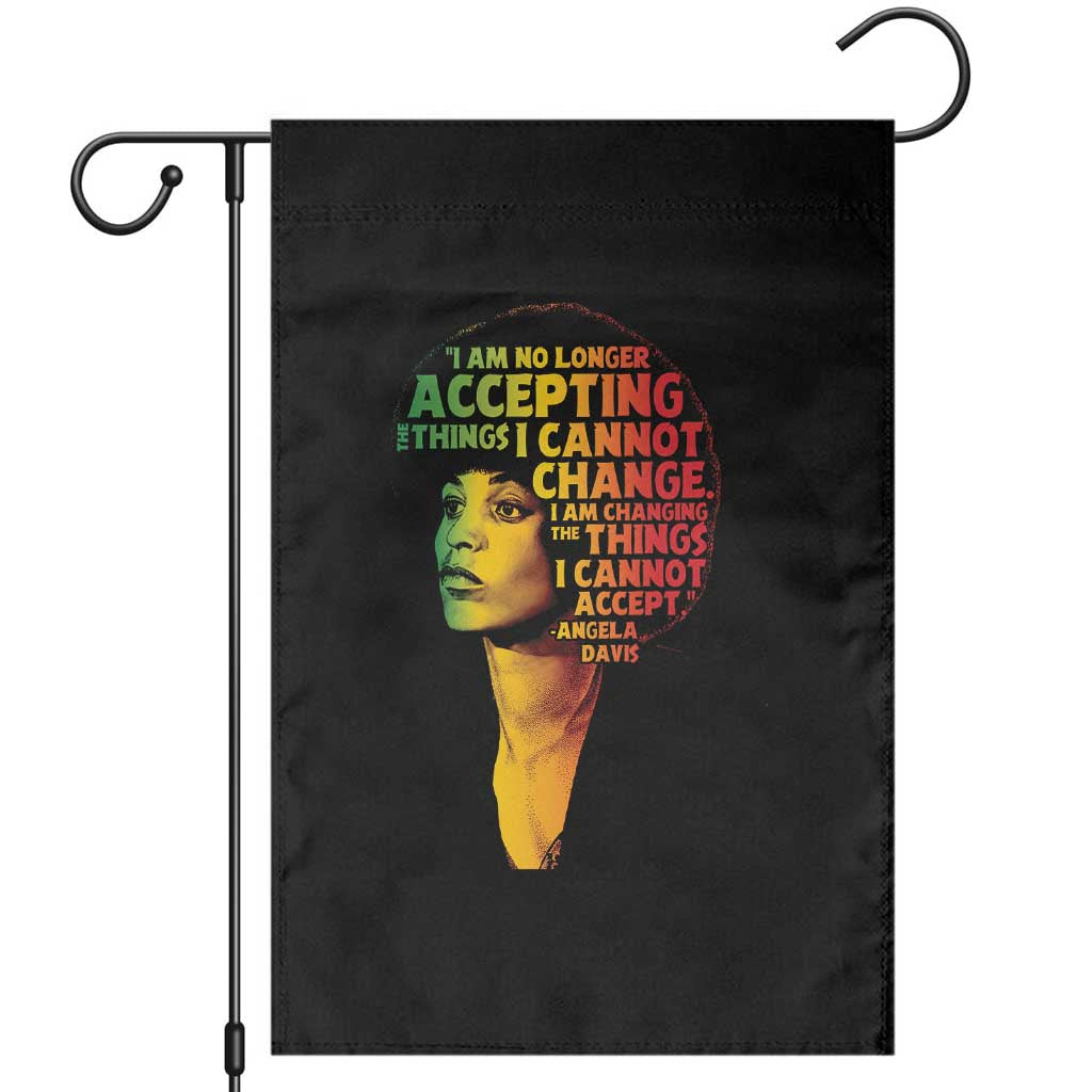 Angela Davis Inspirational Quote Garden Flag Black History Month Afro Woman Activist - Wonder Print Shop