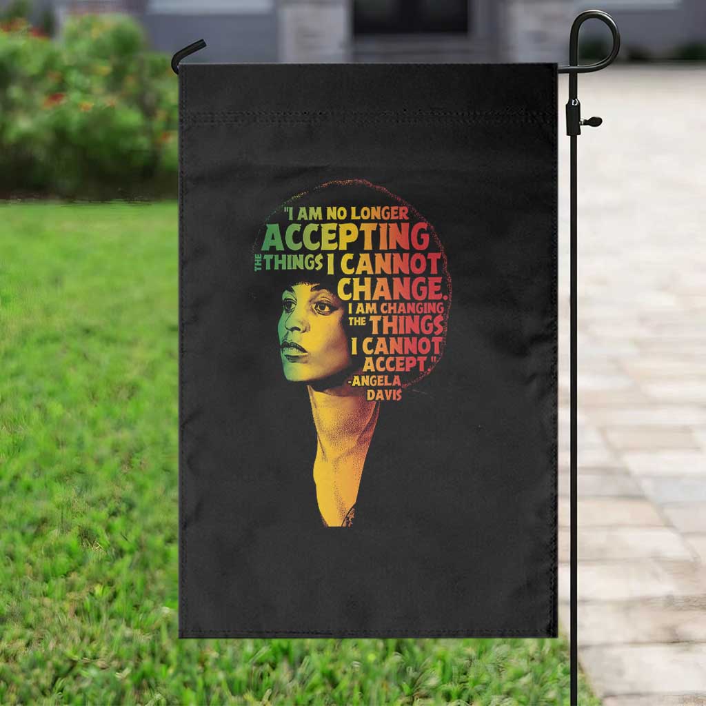 Angela Davis Inspirational Quote Garden Flag Black History Month Afro Woman Activist - Wonder Print Shop