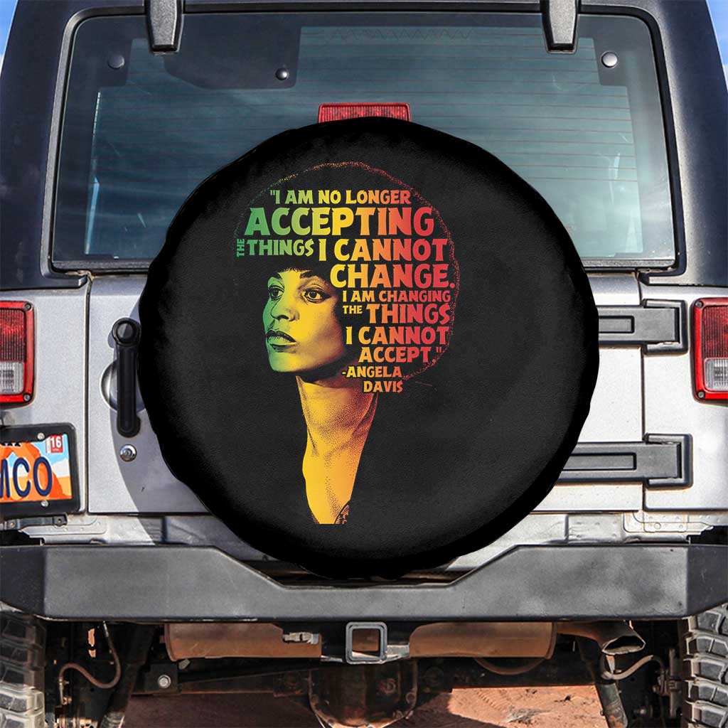 Angela Davis Inspirational Quote Spare Tire Cover Black History Month Afro Woman Activist - Wonder Print Shop