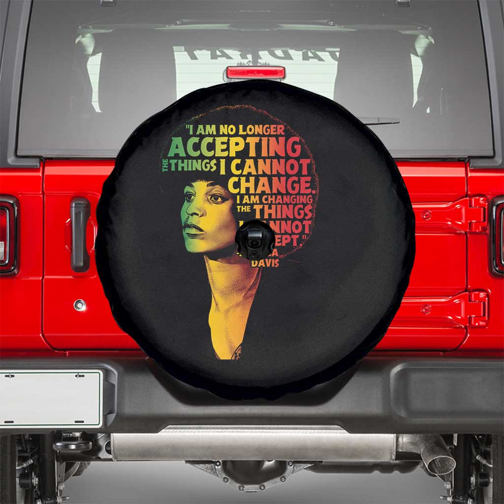 Angela Davis Inspirational Quote Spare Tire Cover Black History Month Afro Woman Activist - Wonder Print Shop