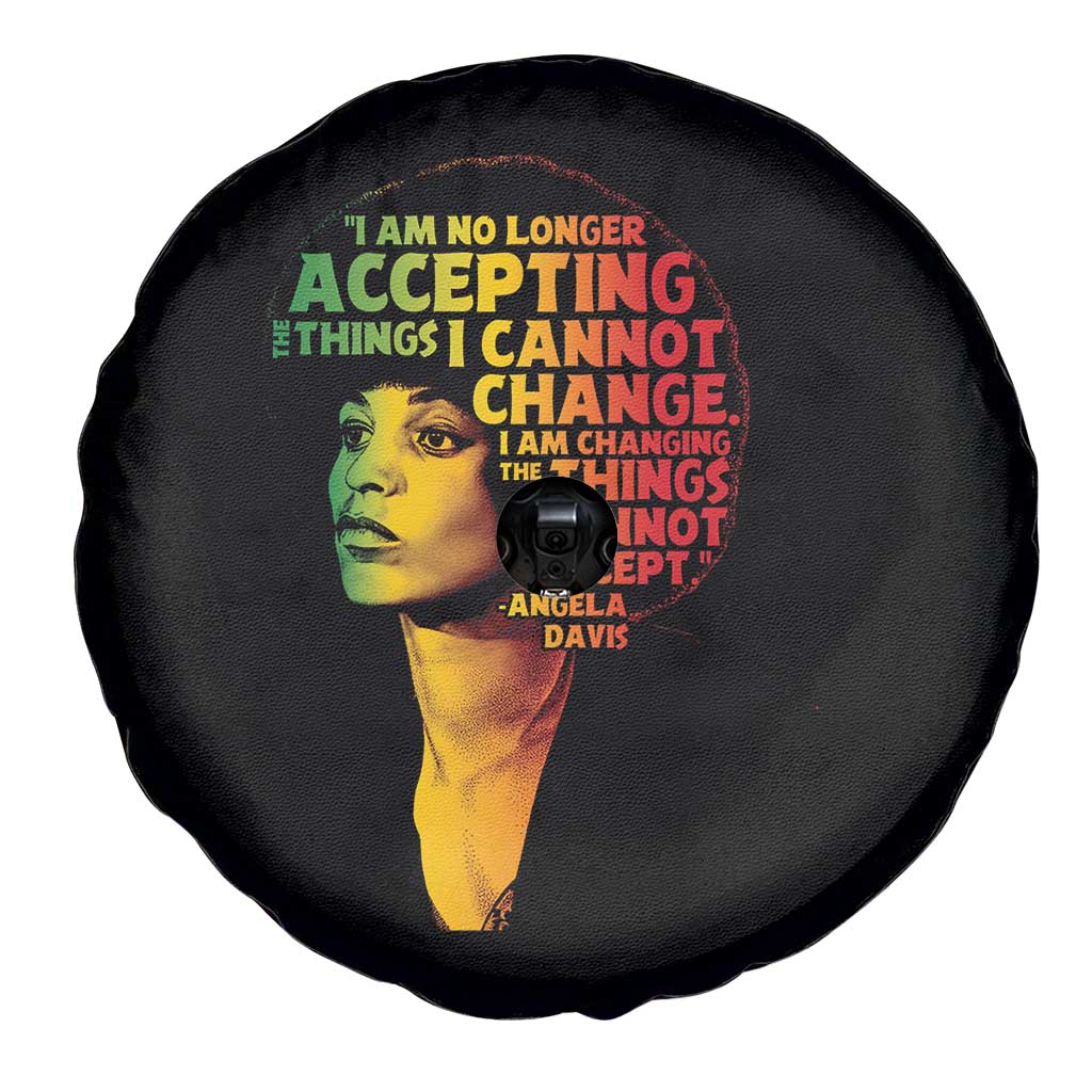 Angela Davis Inspirational Quote Spare Tire Cover Black History Month Afro Woman Activist - Wonder Print Shop