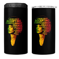 Angela Davis Inspirational Quote 4 in 1 Can Cooler Tumbler Black History Month Afro Woman Activist - Wonder Print Shop