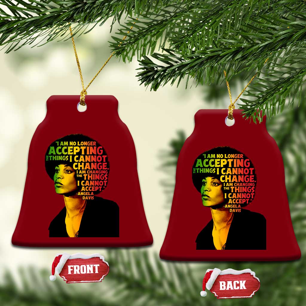 Angela Davis Inspirational Quote Ceramic Ornament Black History Month Afro Woman Activist - Wonder Print Shop
