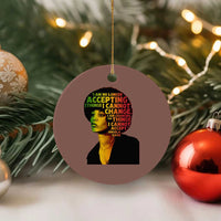 Angela Davis Inspirational Quote Ceramic Ornament Black History Month Afro Woman Activist - Wonder Print Shop