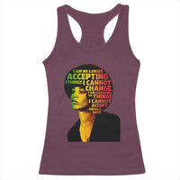 Angela Davis Inspirational Quote Racerback Tank Top Black History Month Afro Woman Activist - Wonder Print Shop