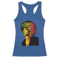 Angela Davis Inspirational Quote Racerback Tank Top Black History Month Afro Woman Activist - Wonder Print Shop