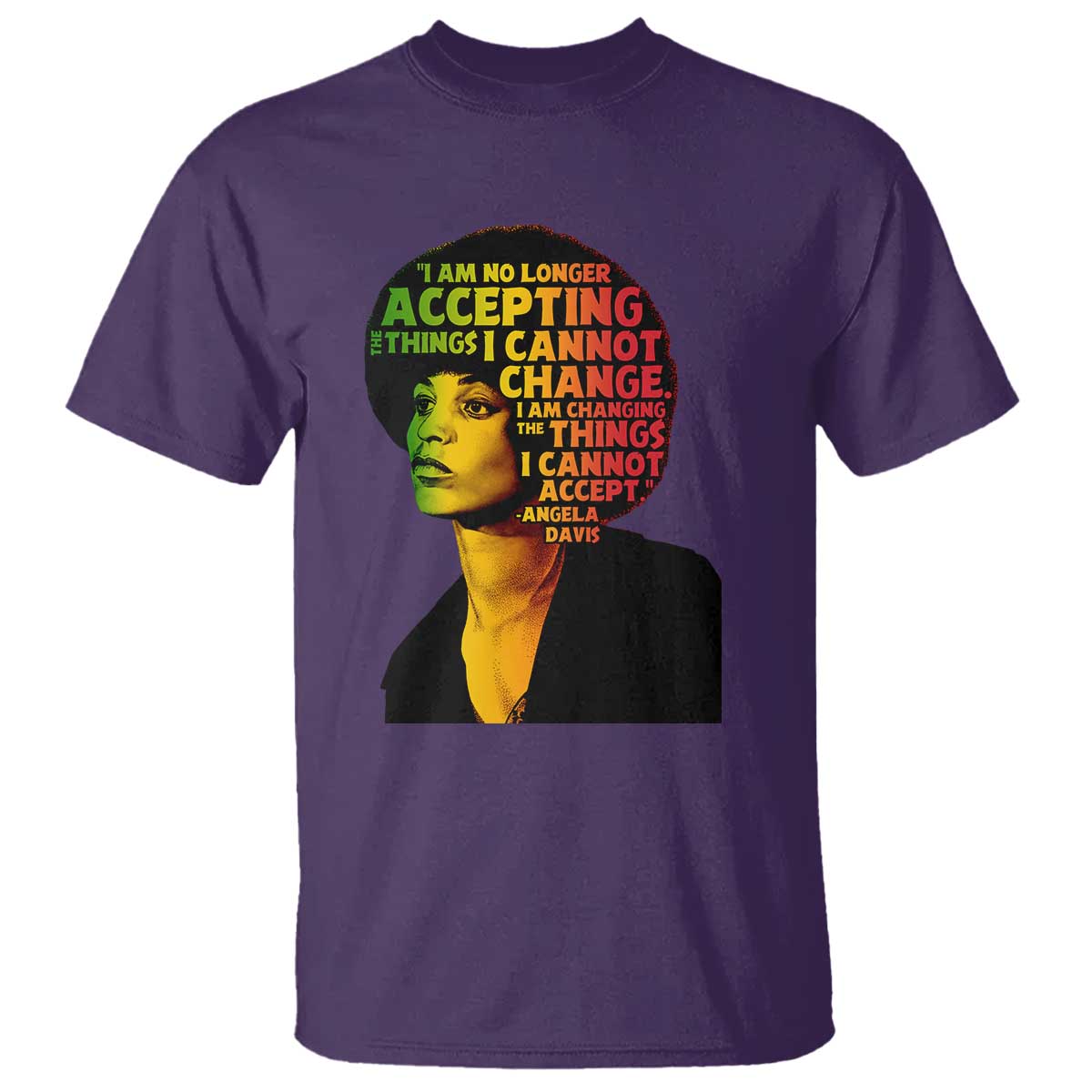 Angela Davis Inspirational Quote T Shirt Black History Month Afro Woman Activist - Wonder Print Shop