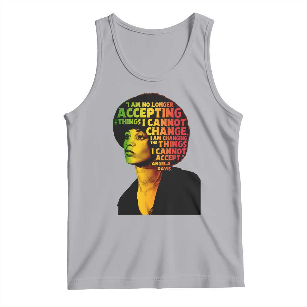 Angela Davis Inspirational Quote Tank Top Black History Month Afro Woman Activist - Wonder Print Shop