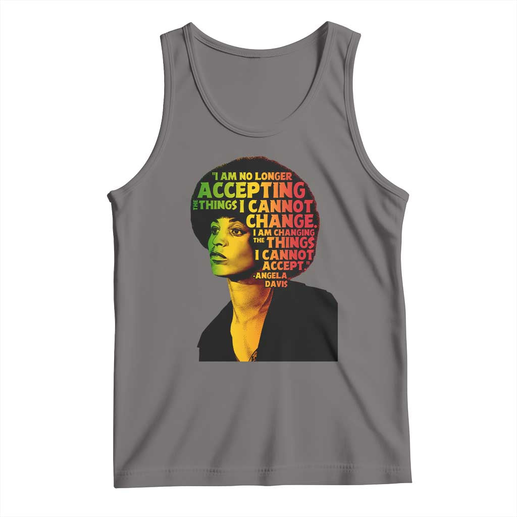 Angela Davis Inspirational Quote Tank Top Black History Month Afro Woman Activist - Wonder Print Shop