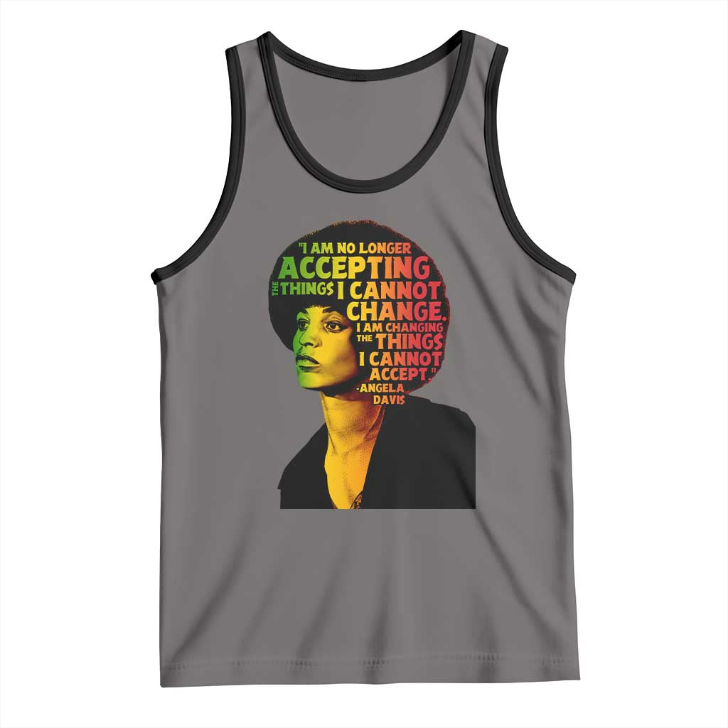 Angela Davis Inspirational Quote Tank Top Black History Month Afro Woman Activist - Wonder Print Shop